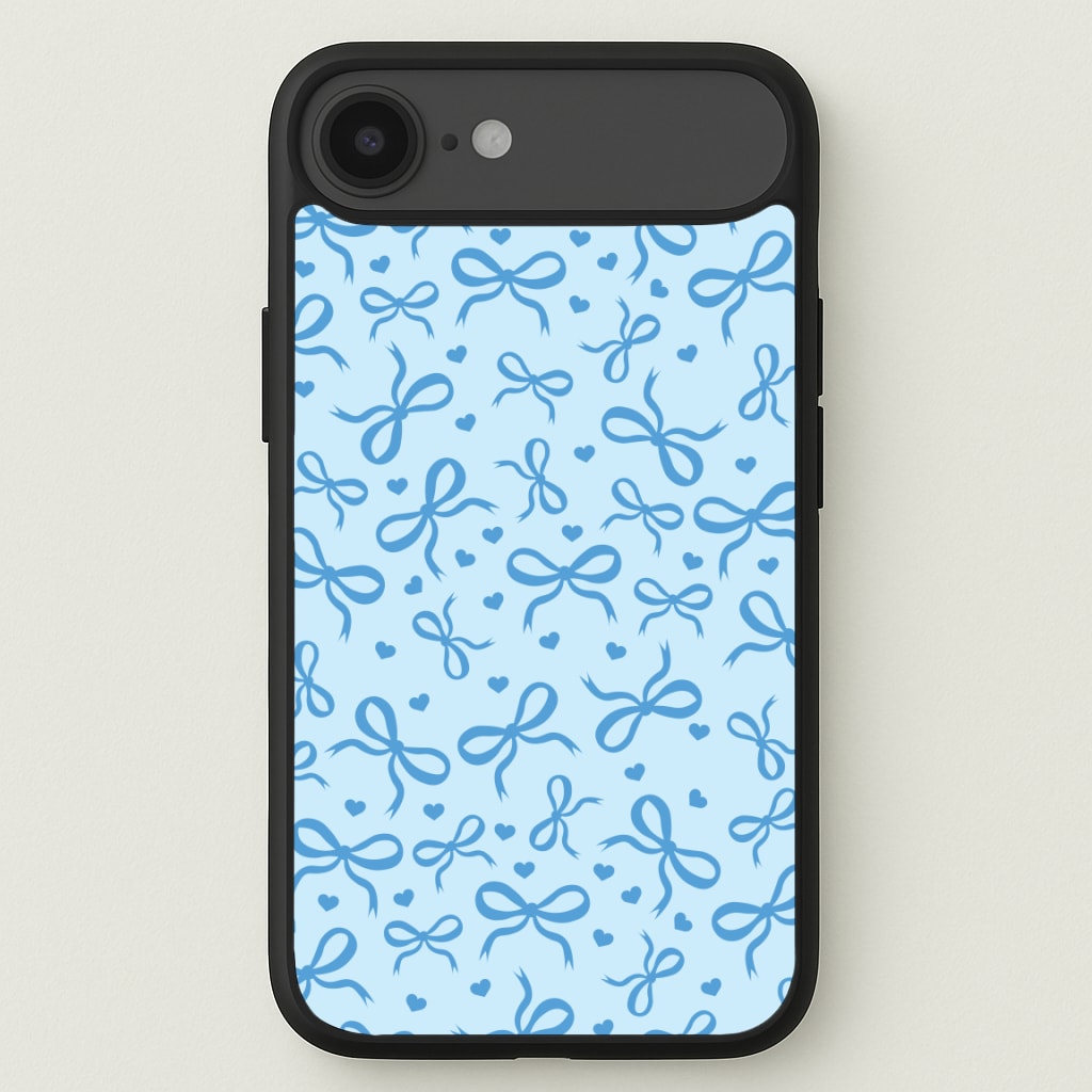 Coquette Bows And Hearts Navy Blue Phone Case for iPhone 17 Air