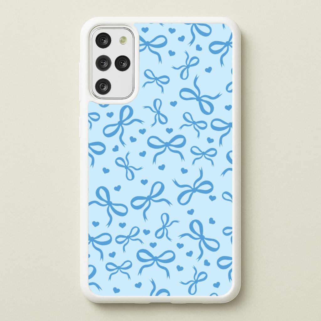 Coquette Bows And Hearts Navy Blue - Clean Girl Aesthetic Phone Case for Galaxy S20 Plus