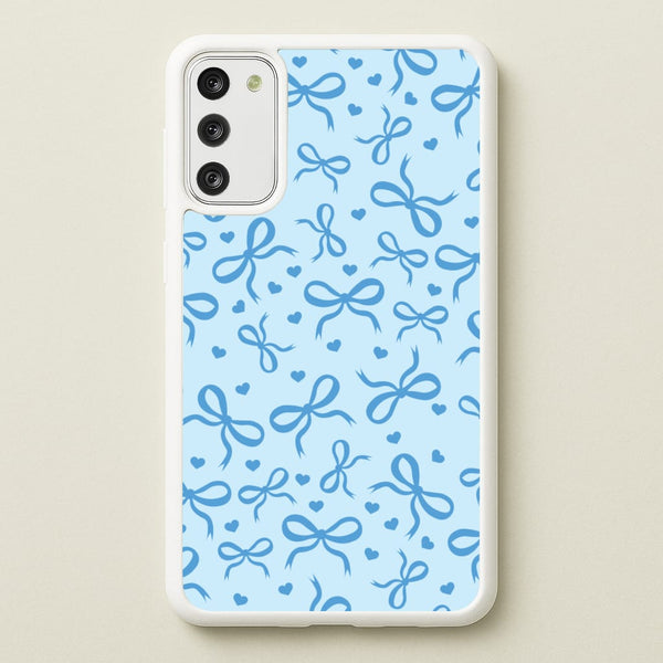 Coquette Bows And Hearts Navy Blue - Clean Girl Aesthetic Phone Case for Galaxy S20FE