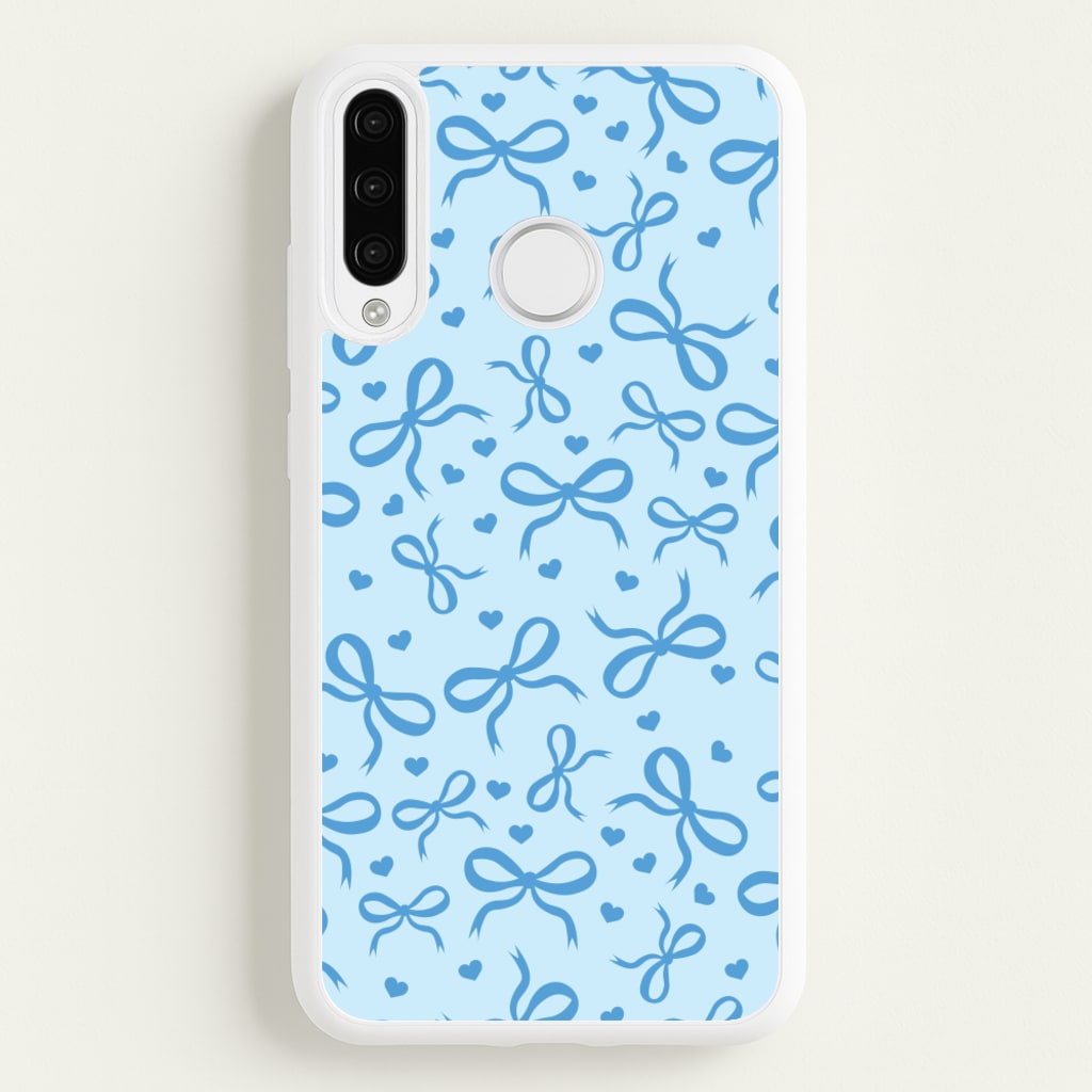Coquette Bows And Hearts Navy Blue - Clean Girl Aesthetic Phone Case for Huawei P30 Lite