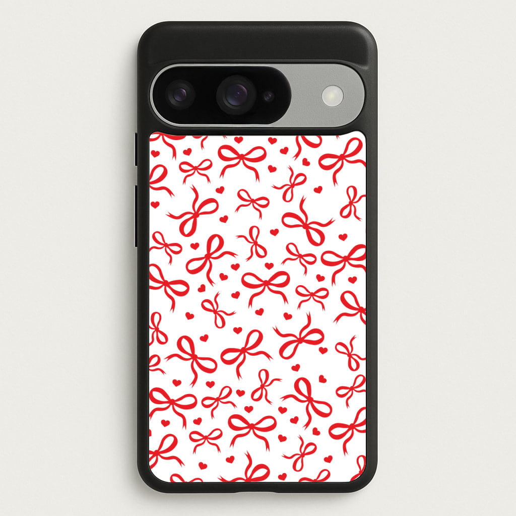 Coquette Bows And Hearts Red Phone Case for Google Pixel 10 / 10 Pro
