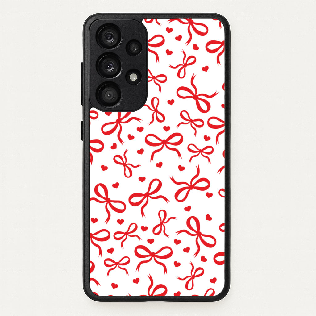 Coquette Bows And Hearts Red - Clean Girl Aesthetic Phone Case for Galaxy A33