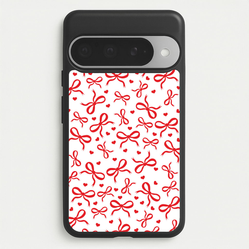 Coquette Bows And Hearts Red Phone Case for Google Pixel 10 Pro XL