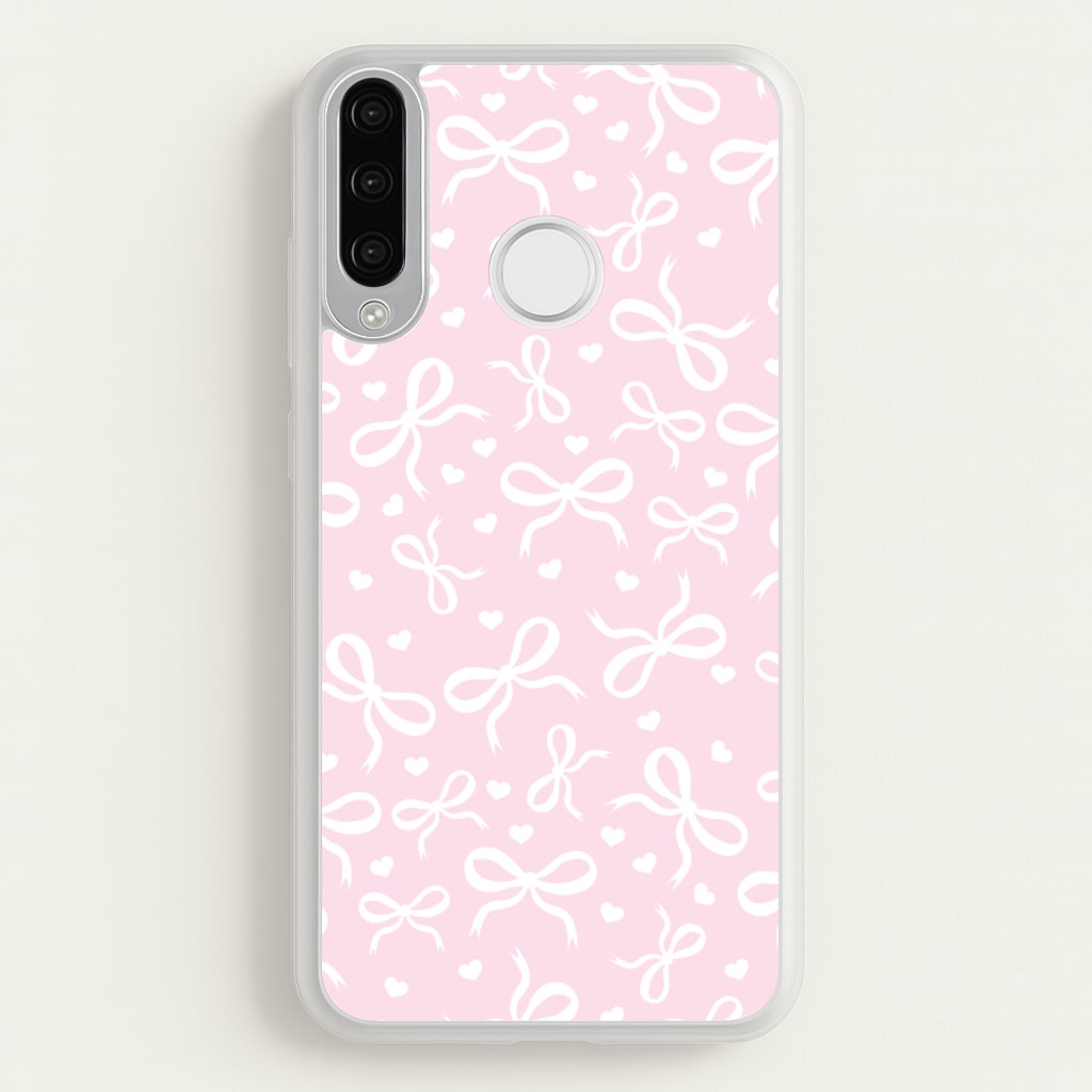 Coquette Bows And Hearts Baby Pink - Clean Girl Aesthetic Phone Case for Huawei P30 Lite