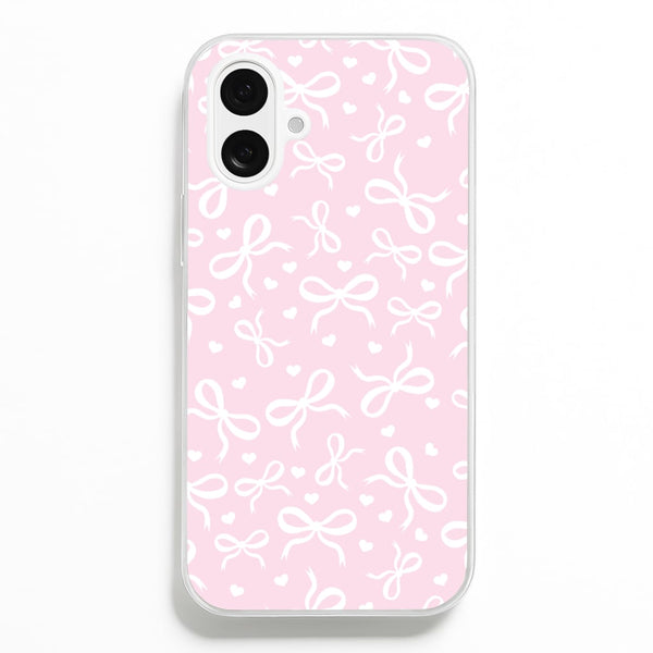 Coquette Bows And Hearts Baby Pink Phone Case