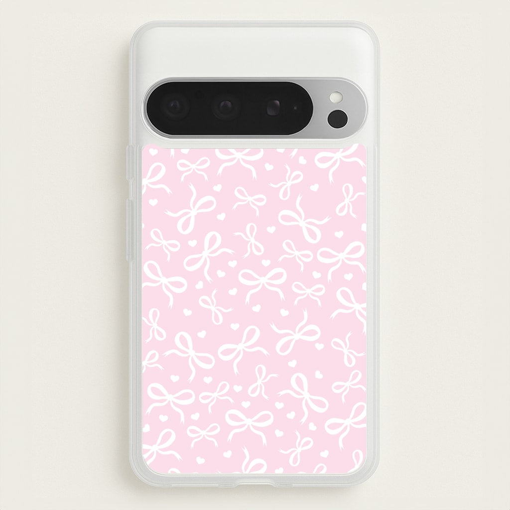 Coquette Bows And Hearts Baby Pink - Clean Girl Aesthetic Phone Case for Google Pixel 9 Pro XL
