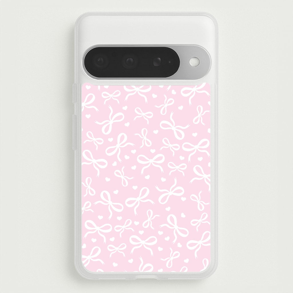 Coquette Bows And Hearts Baby Pink Phone Case for Google Pixel 10 Pro XL