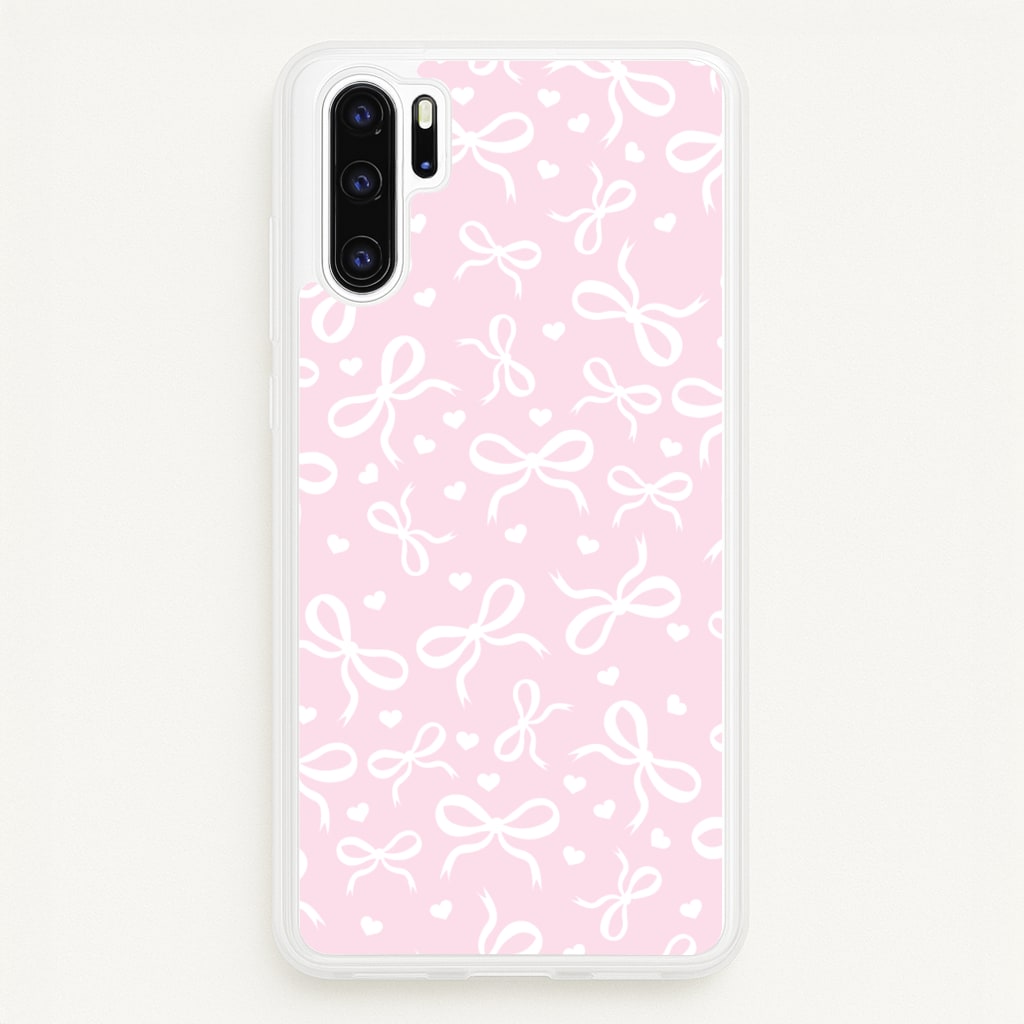 Coquette Bows And Hearts Baby Pink - Clean Girl Aesthetic Phone Case for Huawei P30 Pro