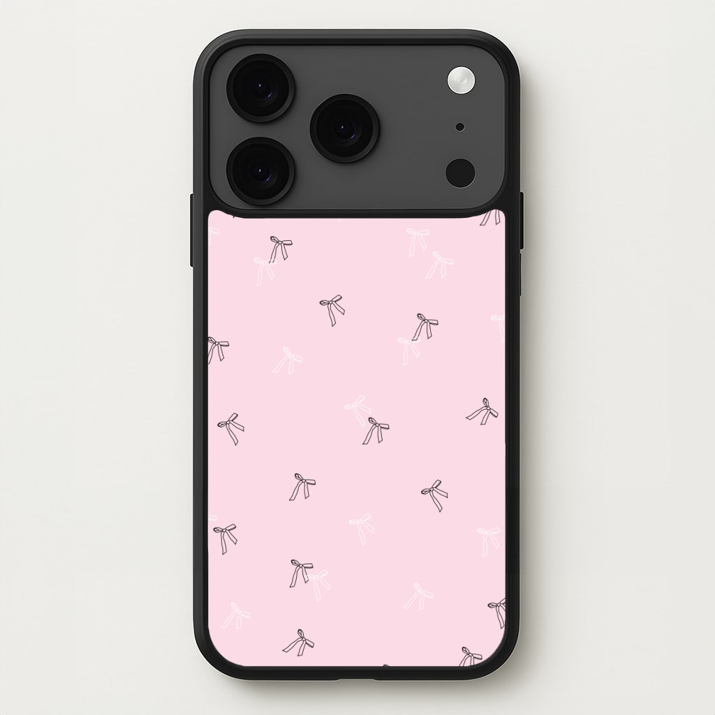 Coquette Mini Bows Pattern Pink Phone Case for iPhone 17 Pro