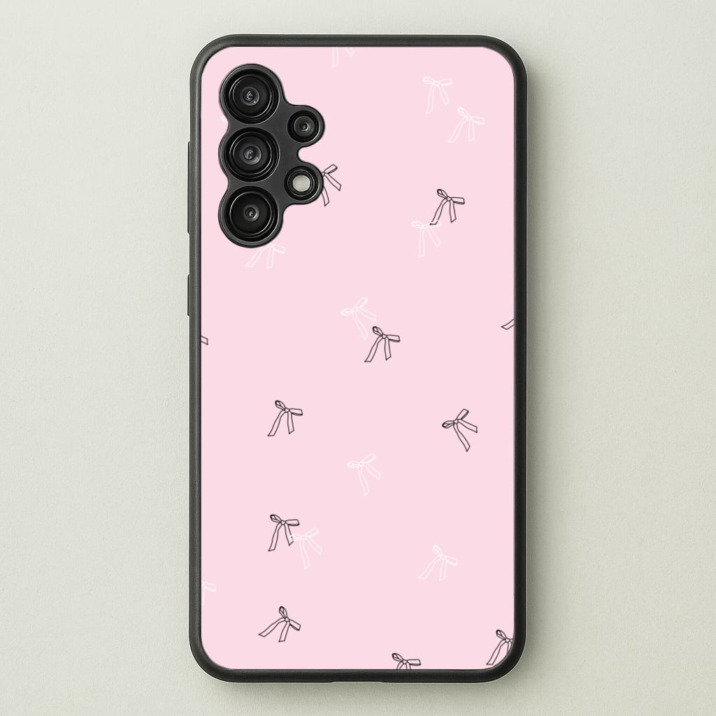 Coquette Mini Bows Pattern Pink - Clean Girl Aesthetic Phone Case for Galaxy A13