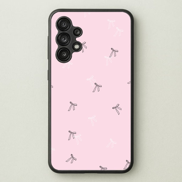 Coquette Mini Bows Pattern Pink - Clean Girl Aesthetic Phone Case for Galaxy A13