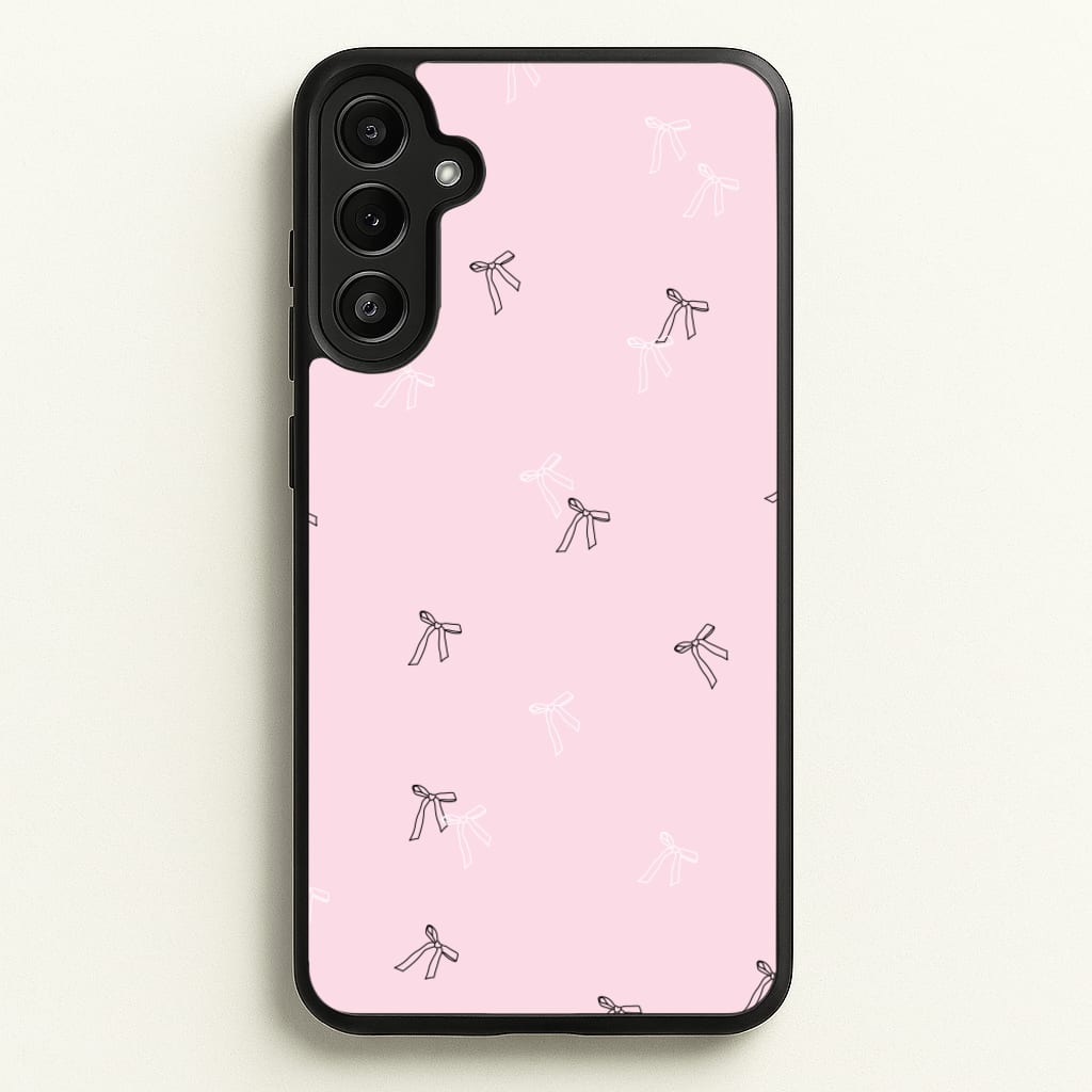 Coquette Mini Bows Pattern Pink - Clean Girl Aesthetic Phone Case for Galaxy A34