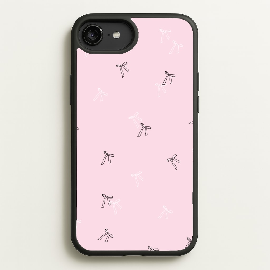 Coquette Mini Bows Pattern Pink - Clean Girl Aesthetic Phone Case for iPhone 6 Plus / 7 Plus / 8 Plus
