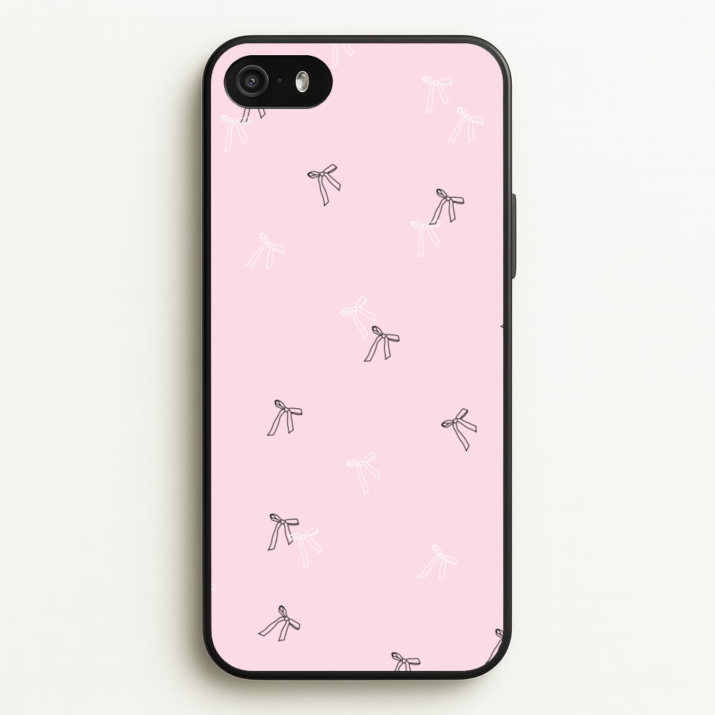 Coquette Mini Bows Pattern Pink - Clean Girl Aesthetic Phone Case for iPhone 5 / 5s / SE 2016