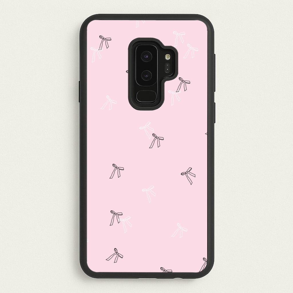 Coquette Mini Bows Pattern Pink - Clean Girl Aesthetic Phone Case for Galaxy S9 Plus