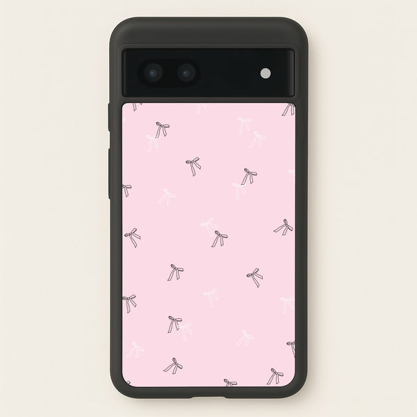 Coquette Mini Bows Pattern Pink - Clean Girl Aesthetic Phone Case for Google Pixel 7a