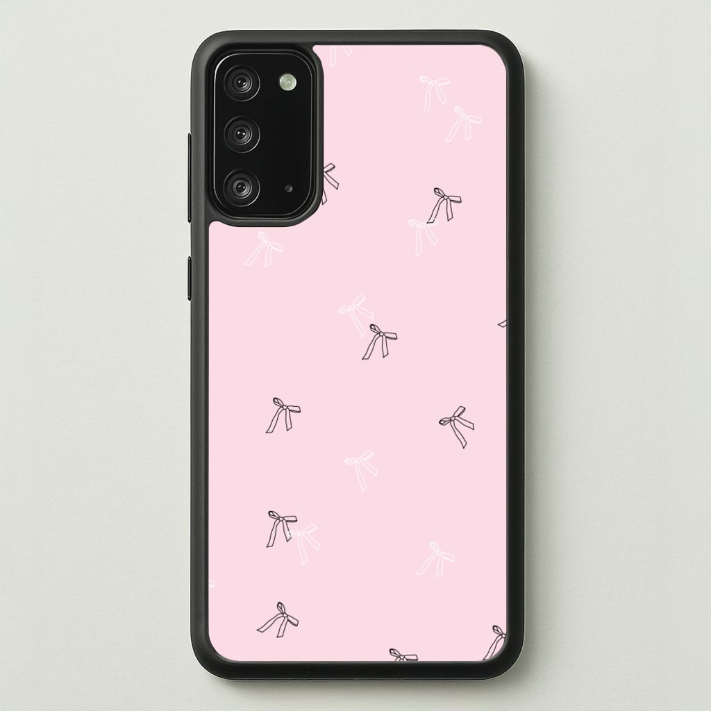 Coquette Mini Bows Pattern Pink - Clean Girl Aesthetic Phone Case for Galaxy Note 20