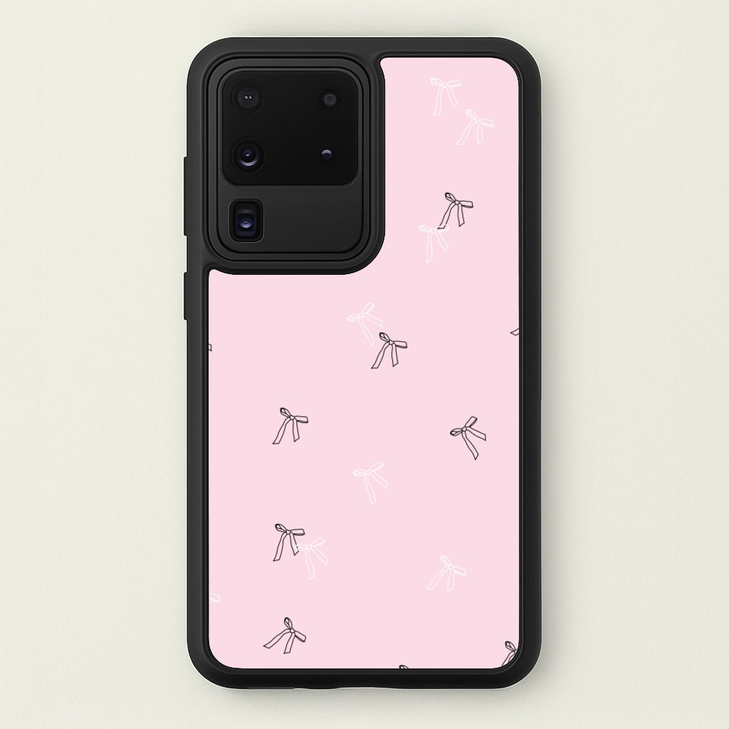 Coquette Mini Bows Pattern Pink - Clean Girl Aesthetic Phone Case for Galaxy S20 Ultra