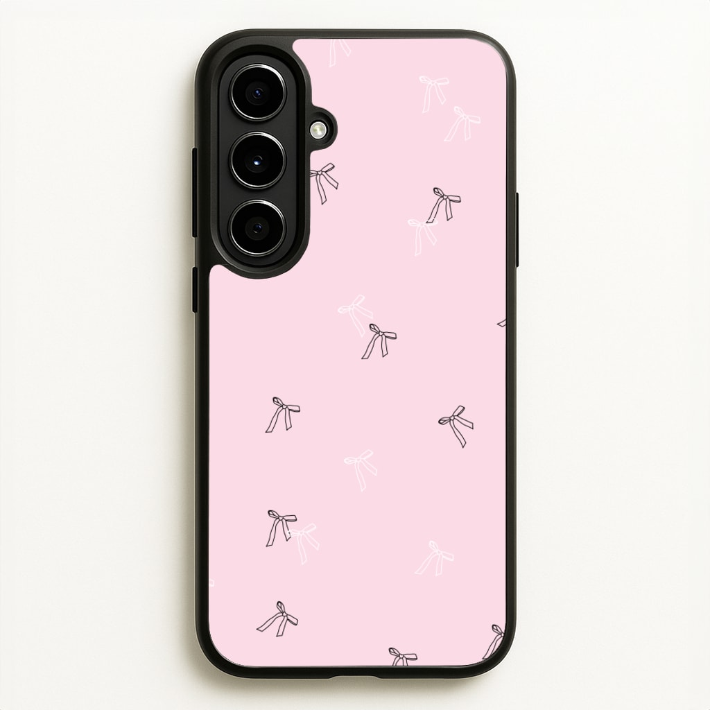 Coquette Mini Bows Pattern Pink - Clean Girl Aesthetic Phone Case for Galaxy A56