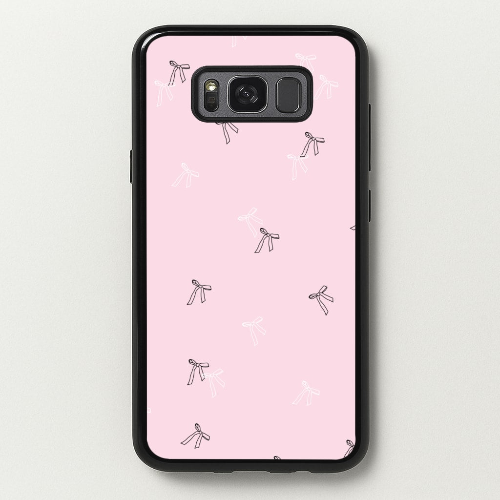 Coquette Mini Bows Pattern Pink - Clean Girl Aesthetic Phone Case for Galaxy S8