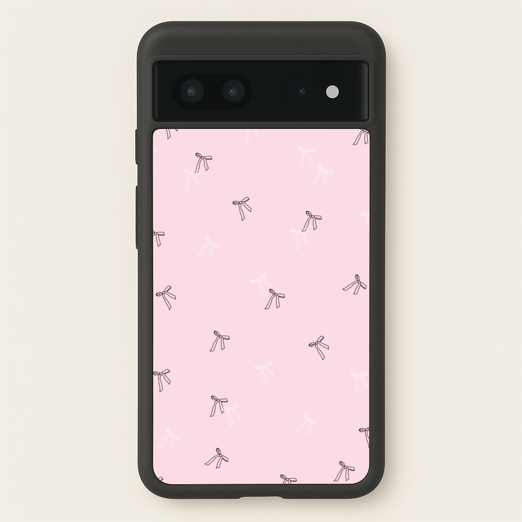 Coquette Mini Bows Pattern Pink - Clean Girl Aesthetic Phone Case for Google Pixel 7