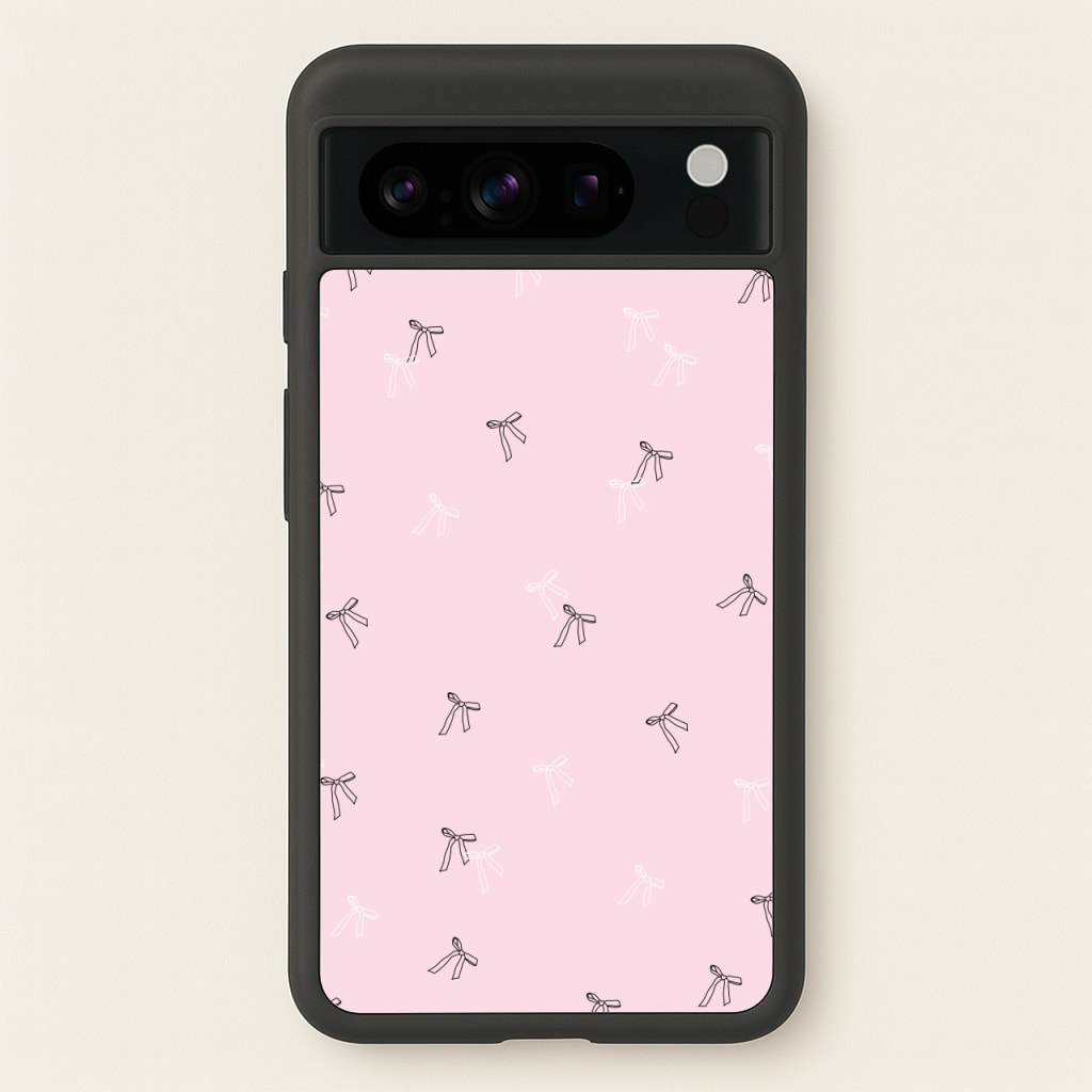 Coquette Mini Bows Pattern Pink - Clean Girl Aesthetic Phone Case for Google Pixel 8 Pro