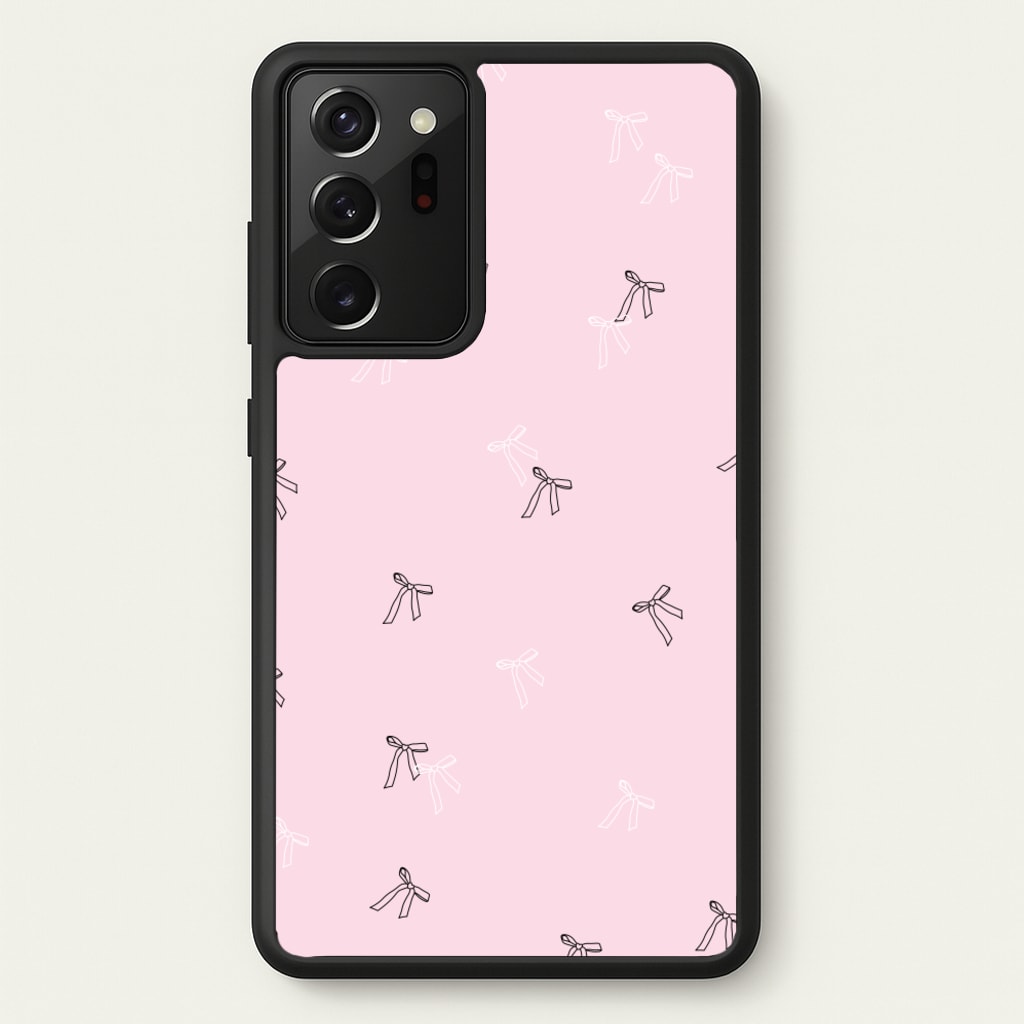 Coquette Mini Bows Pattern Pink - Clean Girl Aesthetic Phone Case for Galaxy Note 20 Ultra