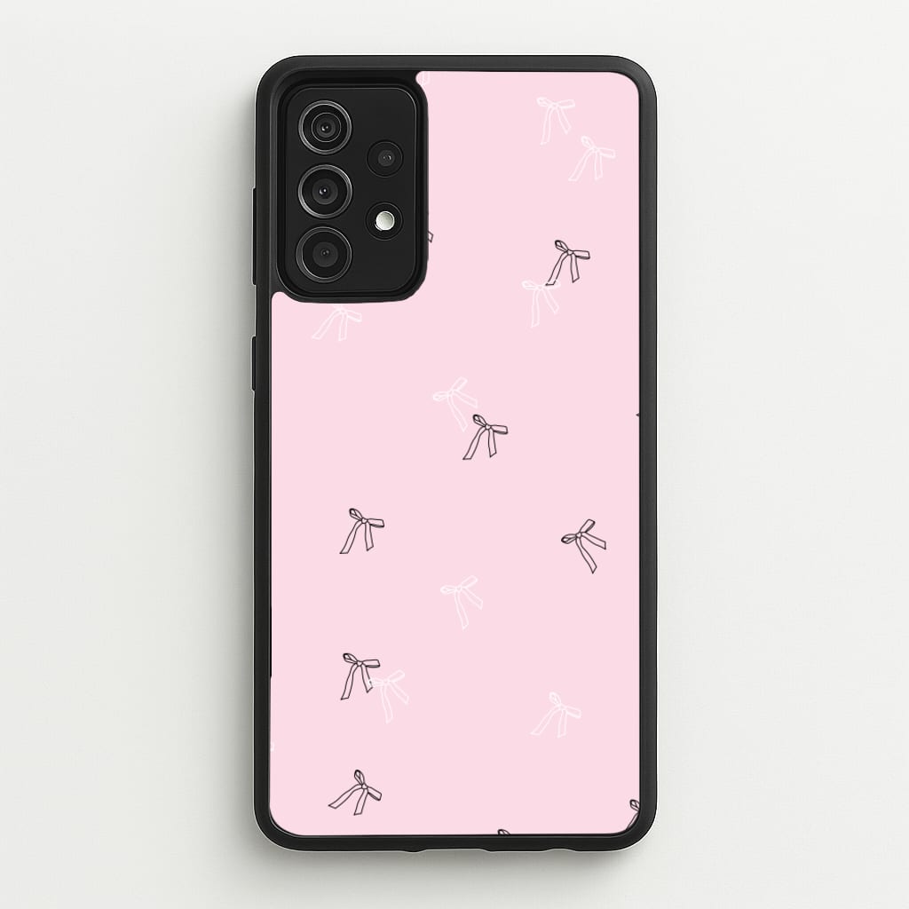 Coquette Mini Bows Pattern Pink - Clean Girl Aesthetic Phone Case for Galaxy A52 / A52s