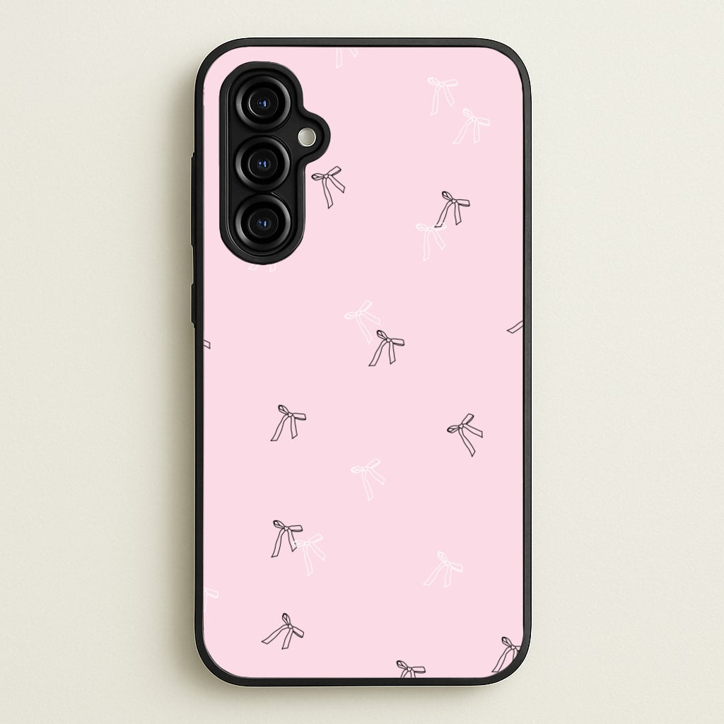 Coquette Mini Bows Pattern Pink - Clean Girl Aesthetic Phone Case for Galaxy A54