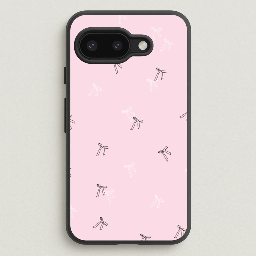 Coquette Mini Bows Pattern Pink - Clean Girl Aesthetic Phone Case for Google Pixel 9a