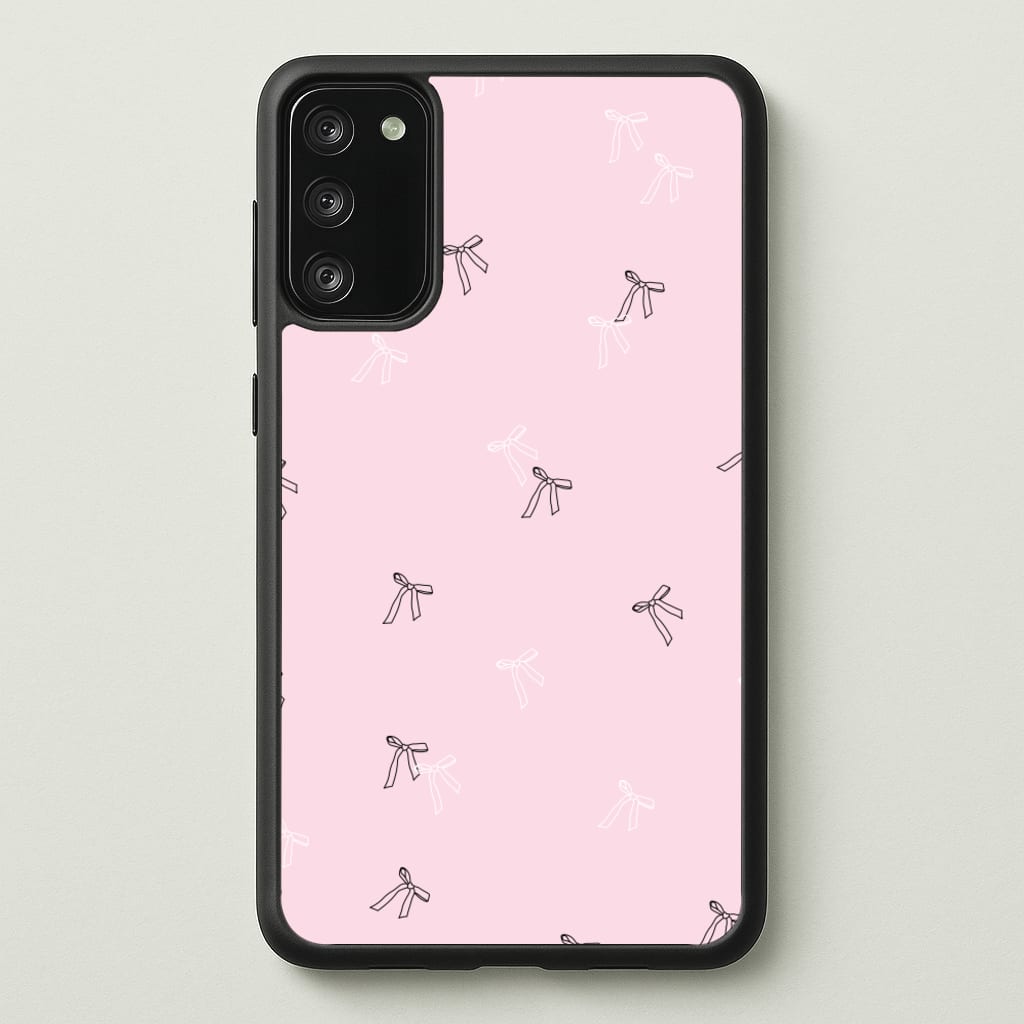 Coquette Mini Bows Pattern Pink - Clean Girl Aesthetic Phone Case for Galaxy S20
