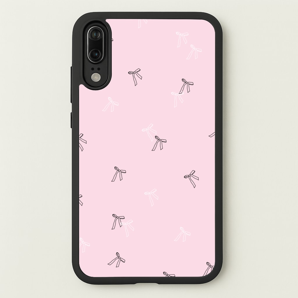 Coquette Mini Bows Pattern Pink - Clean Girl Aesthetic Phone Case for Huawei P20