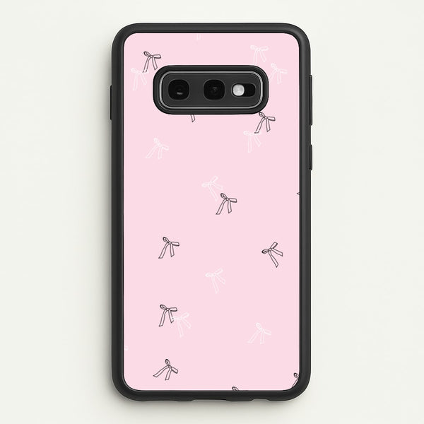 Coquette Mini Bows Pattern Pink - Clean Girl Aesthetic Phone Case for Galaxy S10e