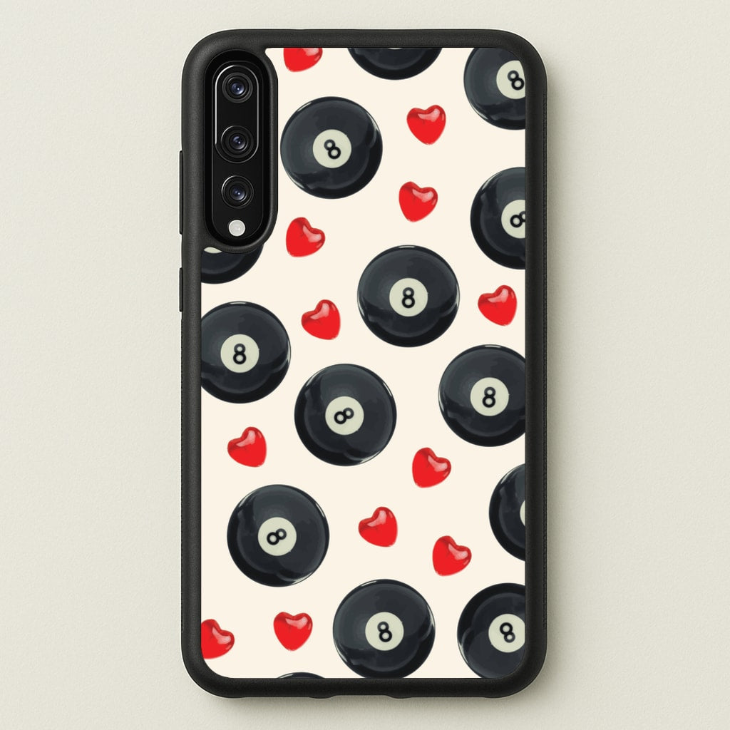 8-Balls And Hearts Pattern - Clean Girl Aesthetic Phone Case for Huawei P20 Pro