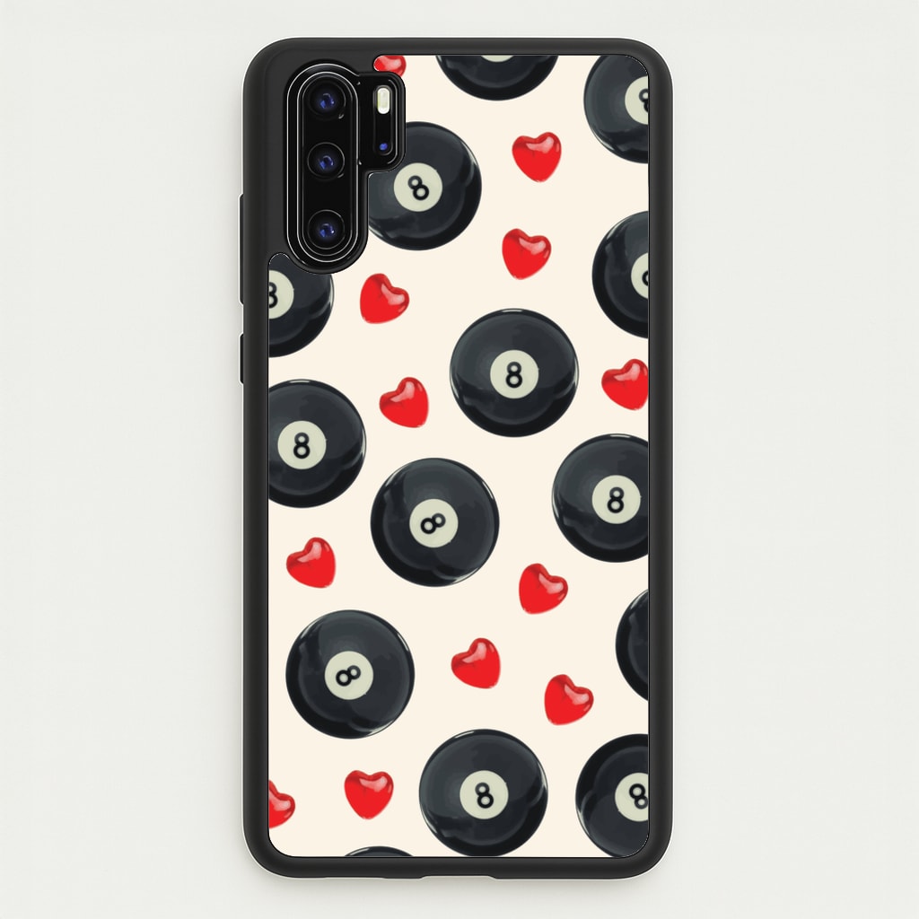 8-Balls And Hearts Pattern - Clean Girl Aesthetic Phone Case for Huawei P30 Pro