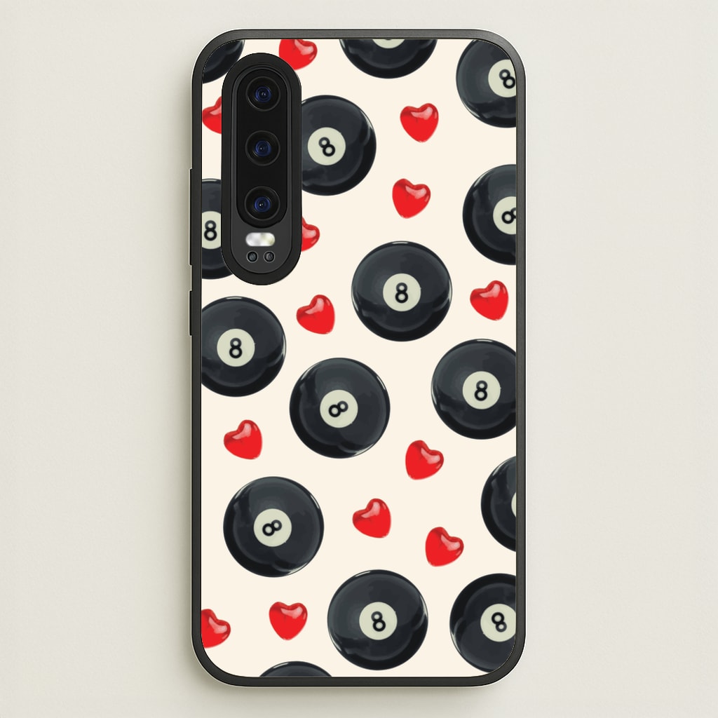 8-Balls And Hearts Pattern - Clean Girl Aesthetic Phone Case for Huawei P30