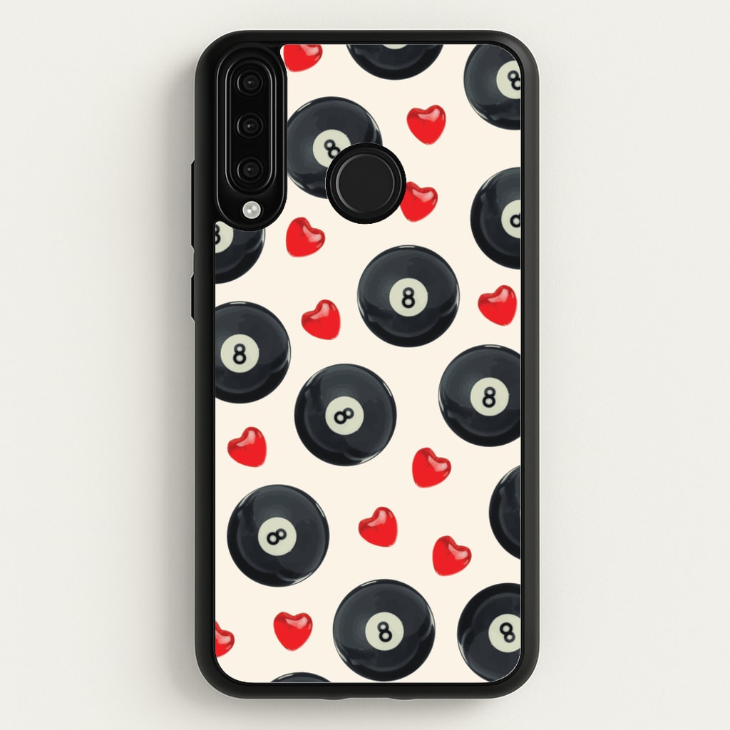 8-Balls And Hearts Pattern - Clean Girl Aesthetic Phone Case for Huawei P30 Lite