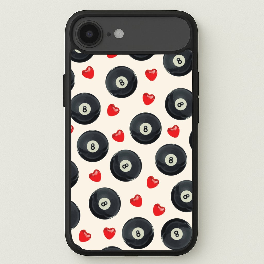 8-Balls And Hearts Pattern Phone Case for iPhone 17 Air