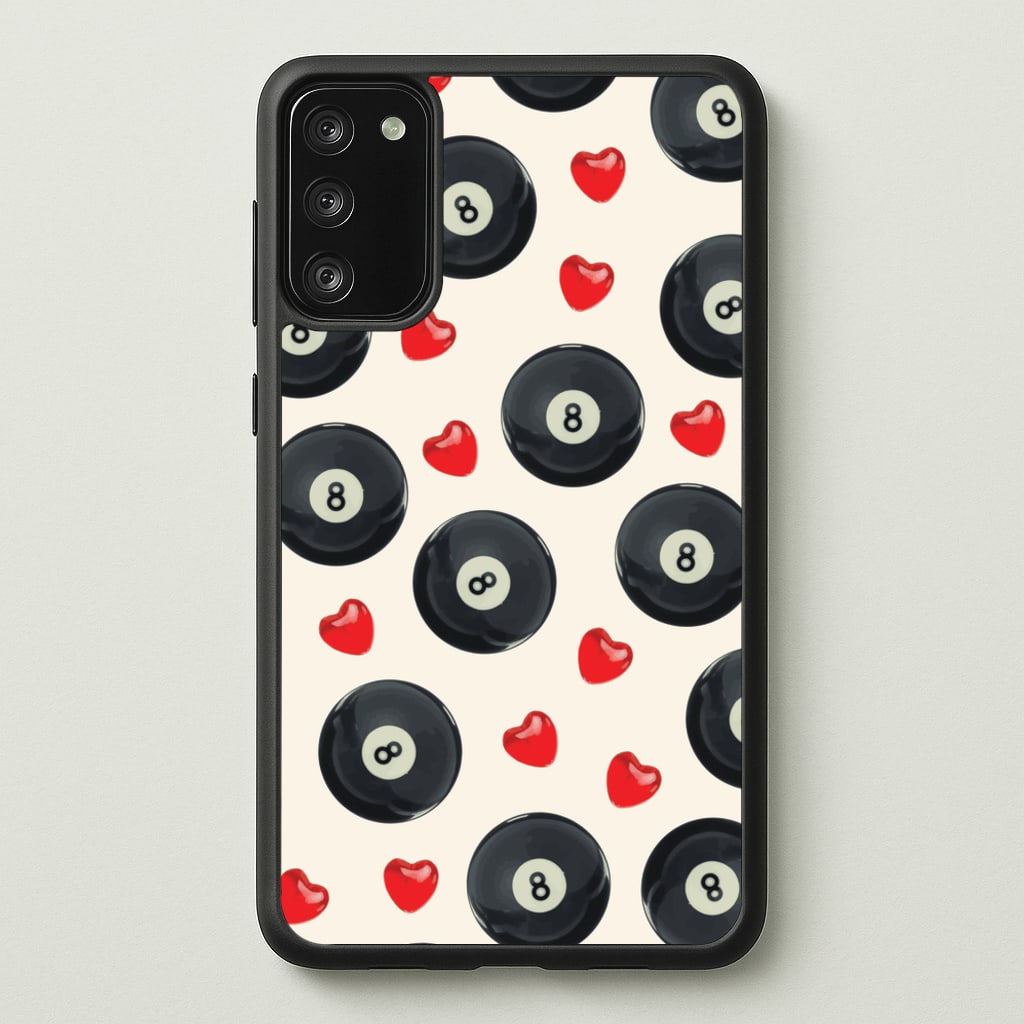 8-Balls And Hearts Pattern - Clean Girl Aesthetic Phone Case for Galaxy S20