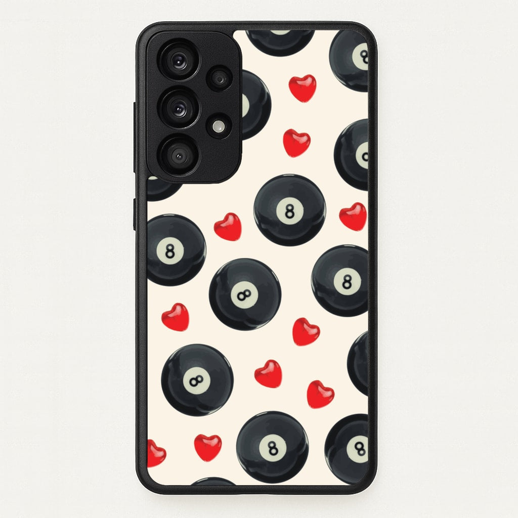 8-Balls And Hearts Pattern - Clean Girl Aesthetic Phone Case for Galaxy A53