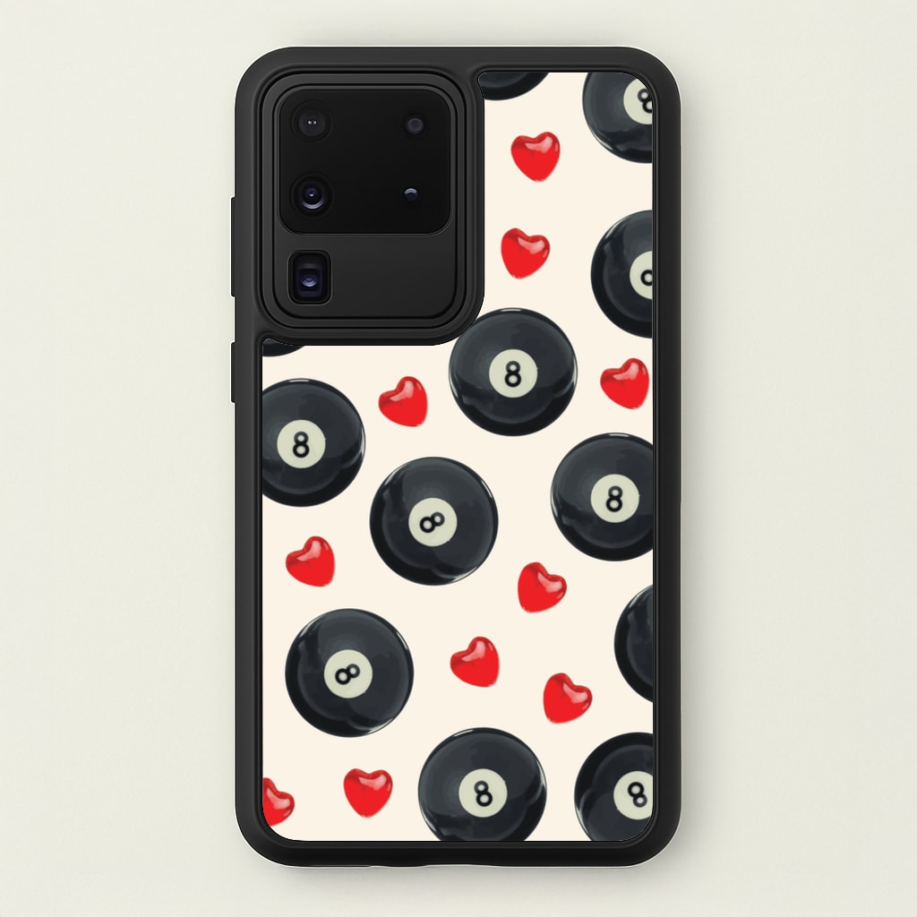 8-Balls And Hearts Pattern - Clean Girl Aesthetic Phone Case for Galaxy S20 Ultra