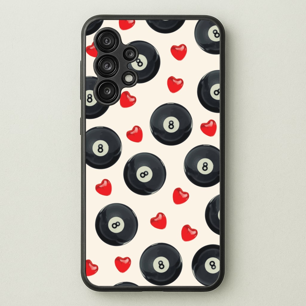 8-Balls And Hearts Pattern - Clean Girl Aesthetic Phone Case for Galaxy A13