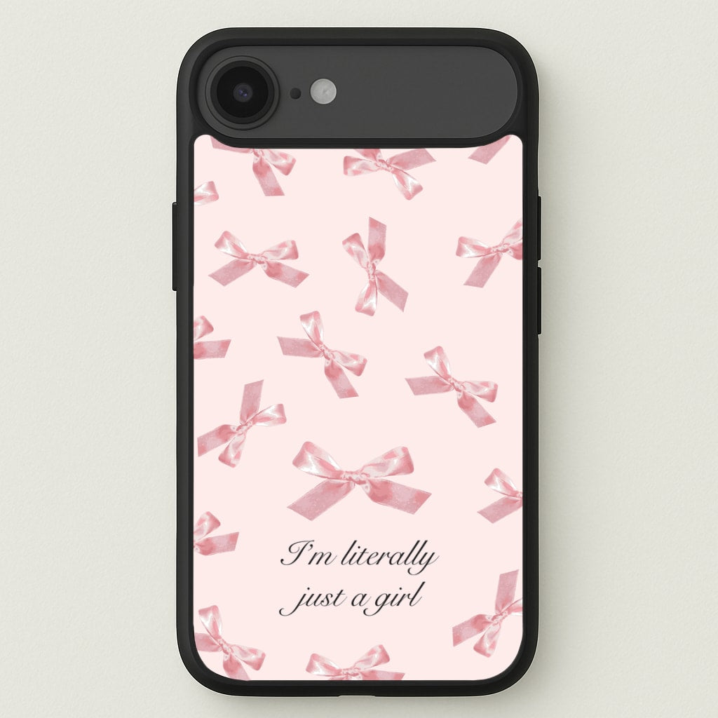 I'm Literally Just A Girl Bows Pattern Phone Case for iPhone 17 Air
