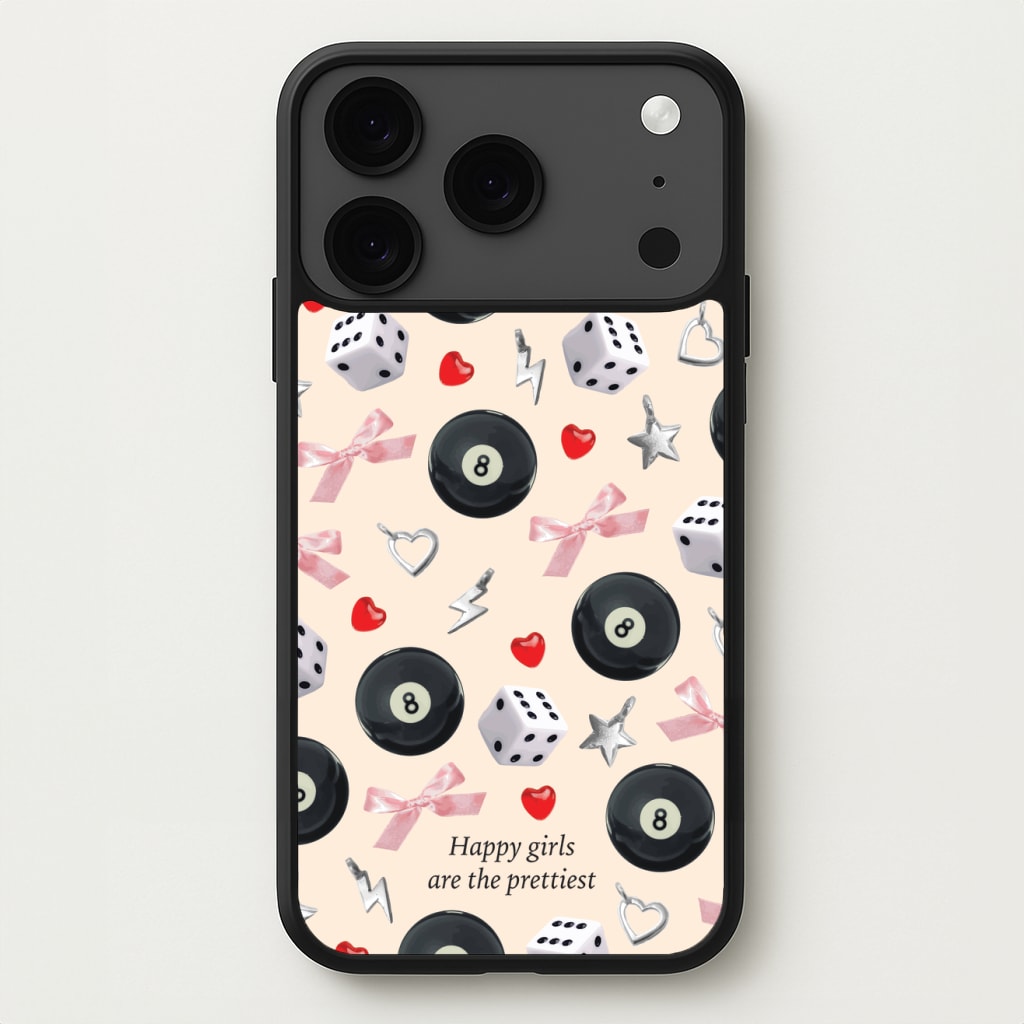 Happy Girls Are The Prettiest Pattern Phone Case for iPhone 17 Pro