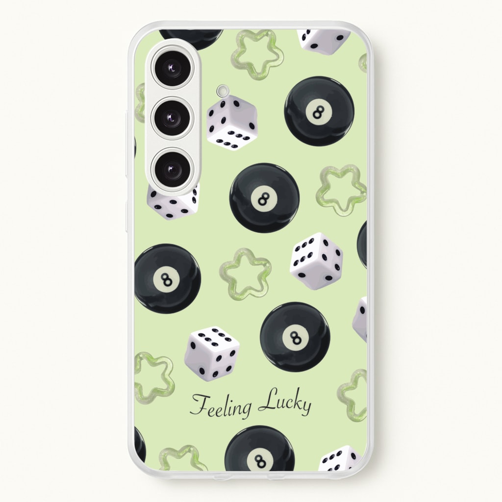 Feeling Lucky Assortment Pattern - Clean Girl Aesthetic Phone Case for Galaxy S25 Plus