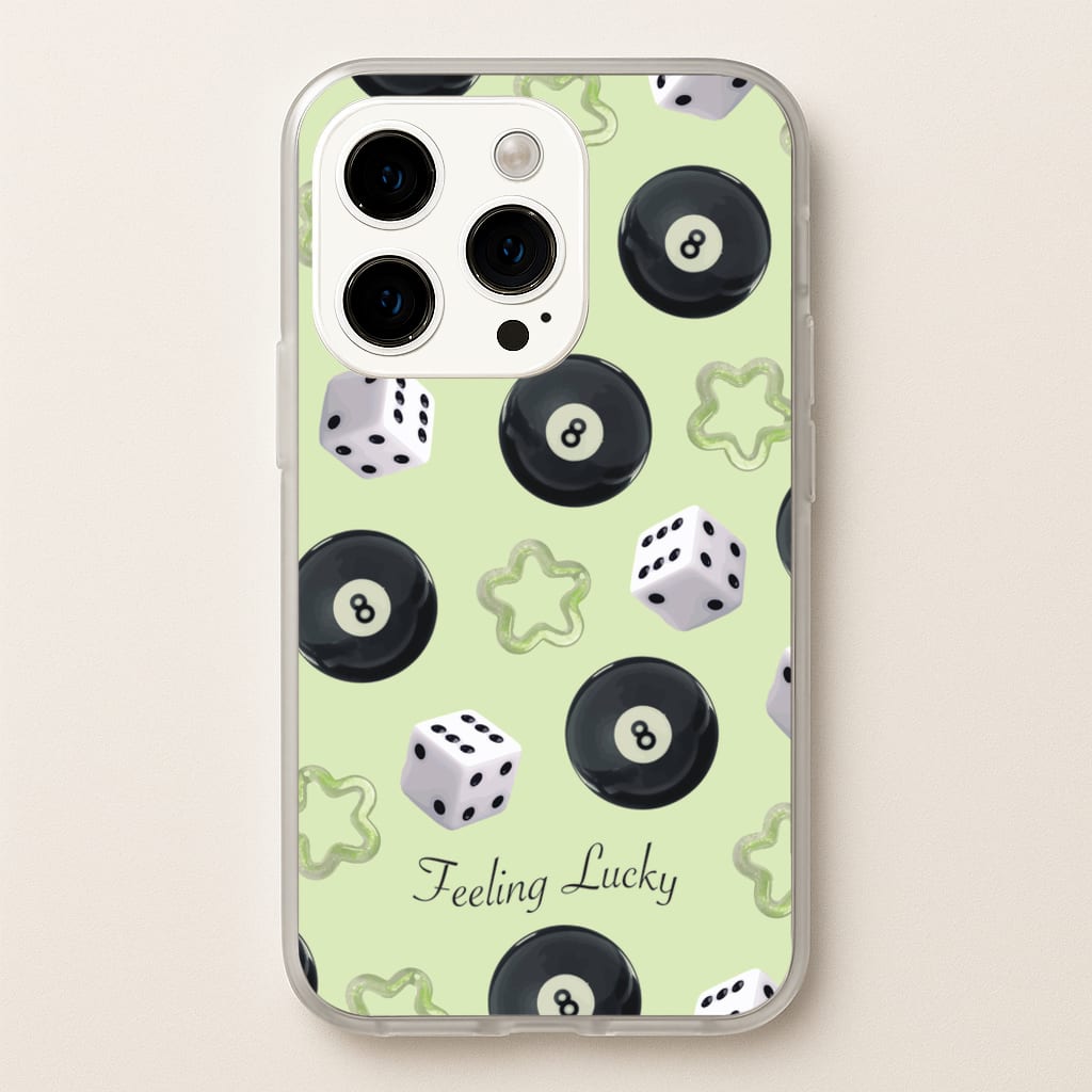 Feeling Lucky Assortment Pattern - Clean Girl Aesthetic Phone Case for iPhone 15 Pro