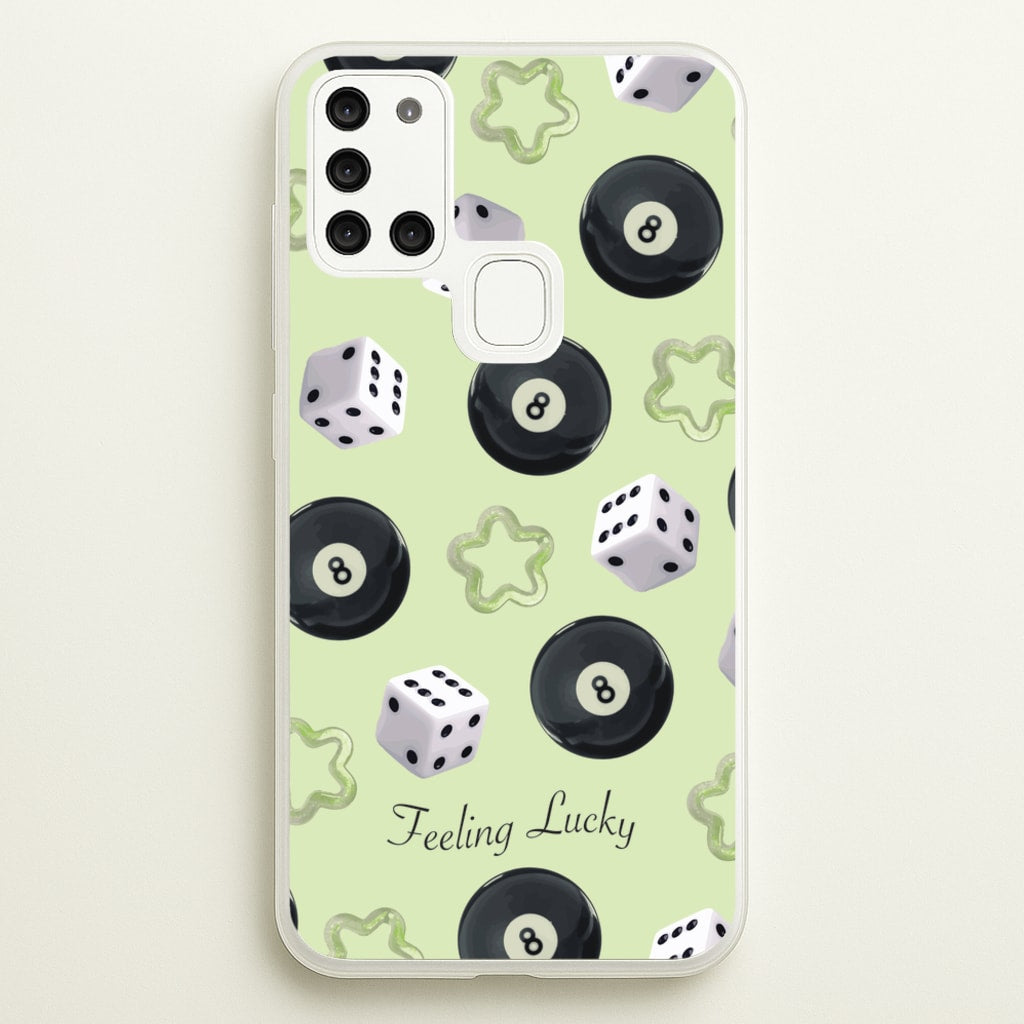 Feeling Lucky Assortment Pattern - Clean Girl Aesthetic Phone Case for Galaxy A21s