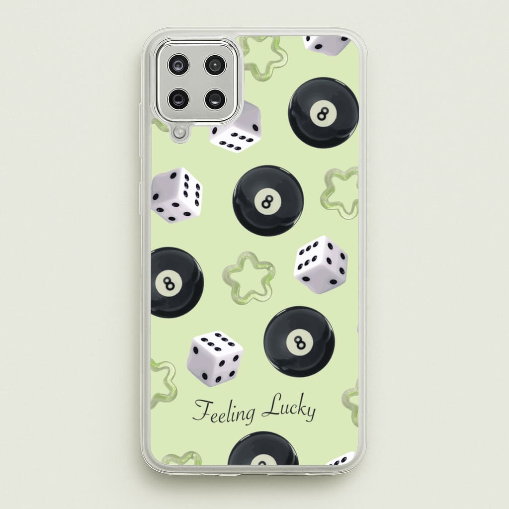 Feeling Lucky Assortment Pattern - Clean Girl Aesthetic Phone Case for Galaxy A12