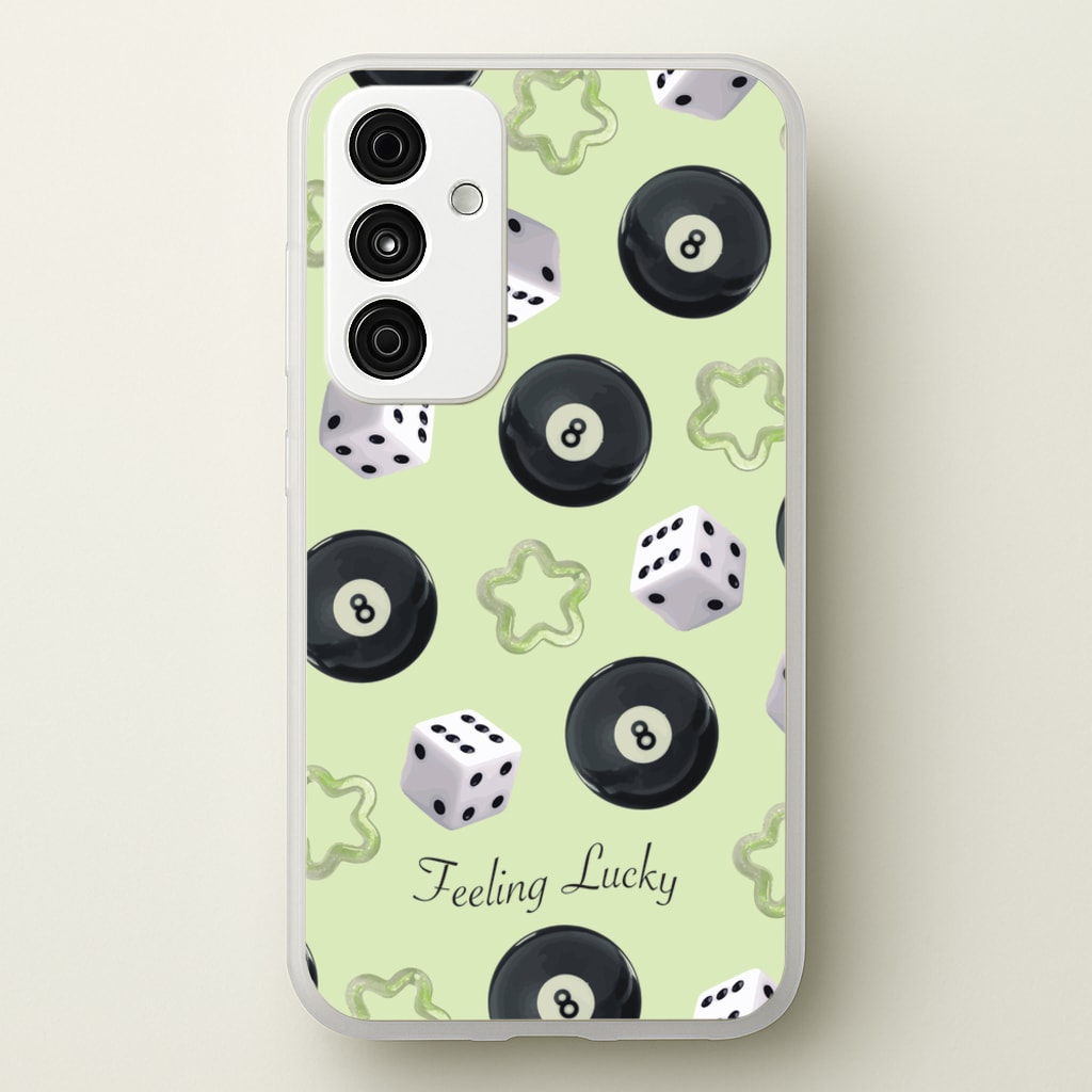Feeling Lucky Assortment Pattern - Clean Girl Aesthetic Phone Case for Galaxy A35