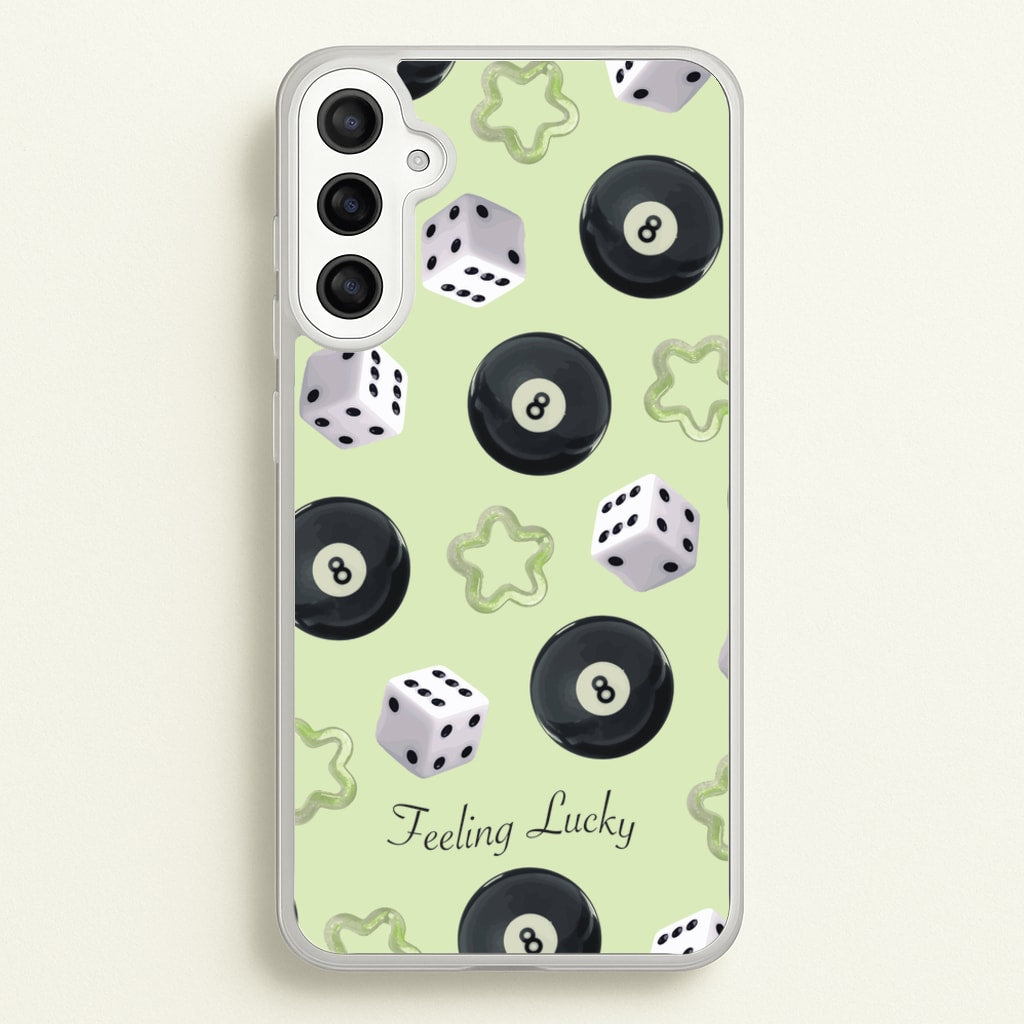 Feeling Lucky Assortment Pattern - Clean Girl Aesthetic Phone Case for Galaxy A36